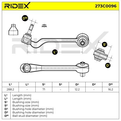 Control Arm RIDEX 273C0096 273C0096 - photo 8