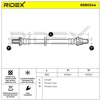 Brake Hose RIDEX 83B0344 83B0344 - photo 4