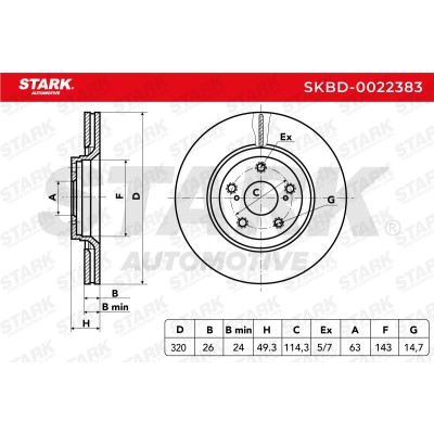 Brake Disc Stark SKBD-0022383 SKBD-0022383 - photo 5