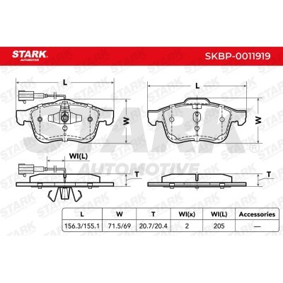 Brake Pads Set Stark SKBP-0011919 SKBP-0011919 - photo 5