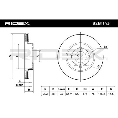 Brake Disc RIDEX 82B1143 82B1143 - photo 3
