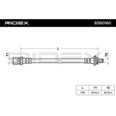 Brake Hose RIDEX 83B0160 83B0160 - photo 4